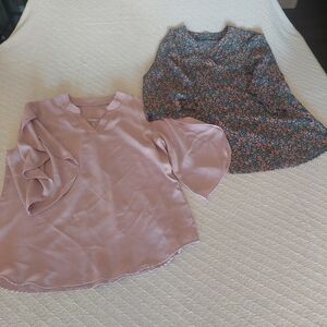 Floral and Pink Blouse Set